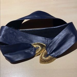 Blue Leather Belt